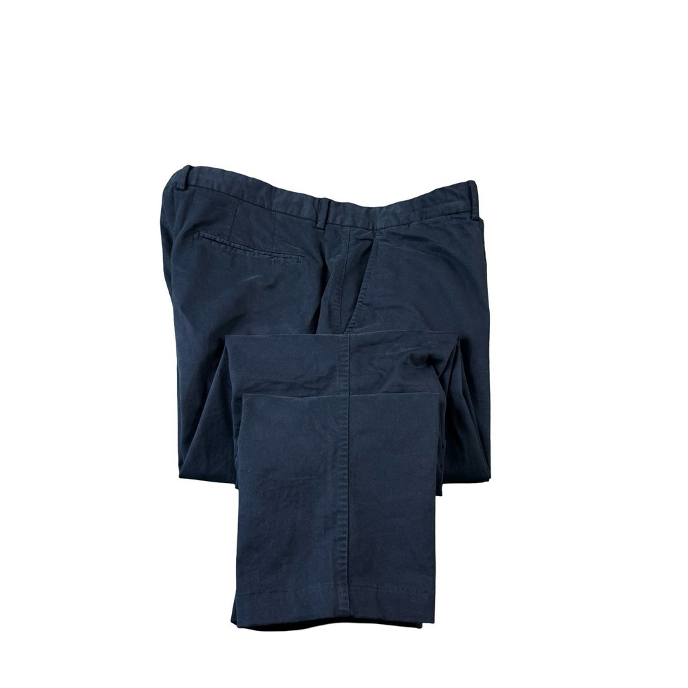 Suit Supply Navy Blue Porto Cotton Chino Men's Trouser Size 40x32